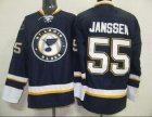 nhl st.louis blues #55 janssen blue third jersey