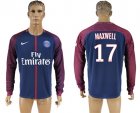 2017-18 Paris Saint-Germain 17 MAWELL Home Long Sleeve Thailand Soccer Jersey