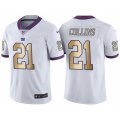 Mens Nike New York Giants #21 Landon Collins White Gold Limited Special Color Rush Jersey