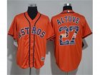 Houston Astros #27 Jose Altuve Orange Team Logo Fashion Stitched MLB Jersey