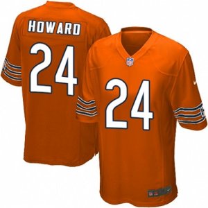 Men\'s Nike Chicago Bears #24 Jordan Howard Game Orange Alternate NFL Jersey