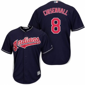 Men\'s Majestic Cleveland Indians #8 Lonnie Chisenhall Replica Navy Blue Alternate 1 Cool Base MLB Jersey