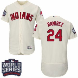 Mens Majestic Cleveland Indians #23 Michael Brantley White 2016 World Series Bound Flexbase Authentic Collection MLB Jersey