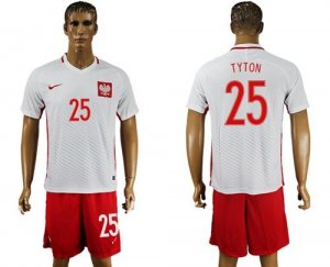 Poland #25 Tyton Home Soccer Country Jersey