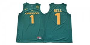 Oregon Ducks #1 bell Fluorescent green Basketball NCAA Jersey