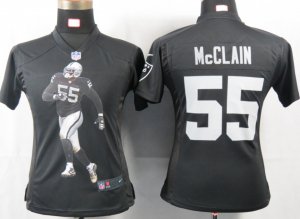 Women Nike Oakland Raiders #55 Mcclain Black Portrait Fashion Game Jersey