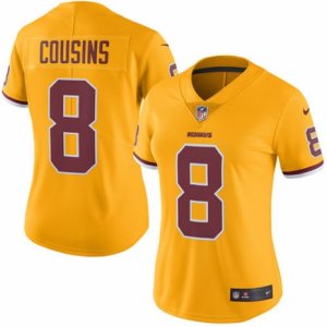 Women\'s Nike Washington Redskins #8 Kirk Cousins Limited Gold Rush NFL Jersey