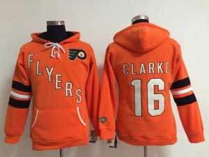 NHL Philadelphia Flyers #16 Bobby Clarke Orange jerseys (pullover hooded sweatshirt)