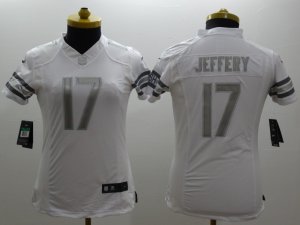 Women Nike Chicago Bears #17 Jeffery Platinum White Jerseys