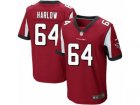 Mens Nike Atlanta Falcons #64 Sean Harlow Elite Red Team Color NFL Jersey