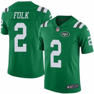 Mens Nike New York Jets #2 Nick Folk Limited Green Rush NFL Jersey