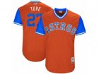 2017 Little League World Series Astros Jose Altuve #27 Tuve Orange Jersey