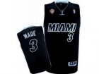 nba Miami Heat #3 Dwyane Wade Black With White