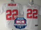 NCAA 2012 BCS National Championship PATCH Alabama Crimson TIDE #22 INGRAM WHITE Jersey