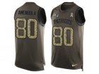 Mens Nike New England Patriots #80 Danny Amendola Limited Green Salute to Service Tank Top NFL Jersey