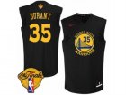 Mens Nike Golden State Warriors #35 Kevin Durant Swingman Black Fashion 2017 The Finals Patch NBA Jersey
