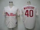 mlb Philadephia Phillis #40 Mayberry white[red strip]Cool Base