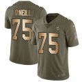 Nike Vikings #75 Brian O'Neill Olive Gold Salute To Service Limited Jersey