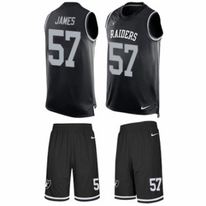 Mens Nike Oakland Raiders #57 Cory James Limited Black Tank Top Suit NFL Jersey