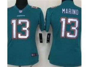 Nike Women Miami Dolphins #13 Dan Marino Green Jerseys(2013)