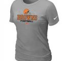 Women Cleveland Browns light Grey T-Shirt