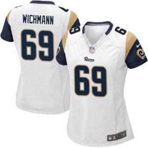 Women\'s Nike Los Angeles Rams #69 Cody Wichmann Limited White NFL Jersey
