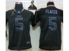 2013 Nike Super Bowl XLVII NFL Youth Baltimore Ravens #5 Joe Flacco Black Jerseys(Lights Out Elite)