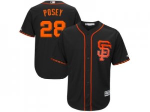 San Francisco Giants #28 Buster Posey Black Alternate 2017 Cool Base Jersey