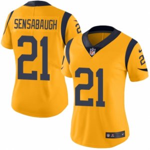 Women\'s Nike Los Angeles Rams #21 Coty Sensabaugh Limited Gold Rush NFL Jersey