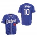 Dodgers #10 Justin Turner Royal New Design Jersey