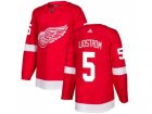 Men Adidas Detroit Red Wings #5 Nicklas Lidstrom Red Home Authentic Stitched NHL Jersey