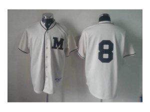 mlb jerseys milwaukee brewers #8 white[M]