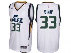 Mens Utah Jazz #33 Boris Diaw adidas White New Swingman Home Jersey