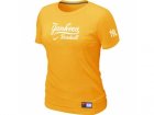 Women New York Yankees Nike Yellow Short Sleeve Practice T-Shirt