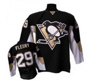 nhl pittsburgh penguins #29 fleury black