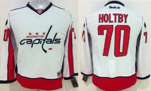 Youth NHL Washington Capitals #70 Braden Holtby Stitched white jerseys