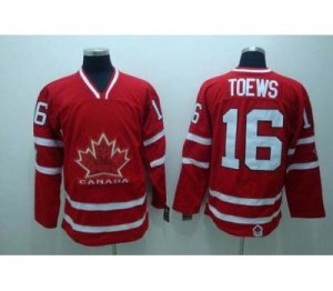 nhl team canada #16 toews 2010 olympic red