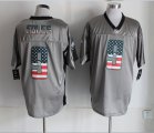 Nike Philadelphia Eagles #9 Nick Foles grey Jerseys(Elite USA Flag Fashion)