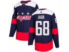 Men Adidas Washington Capitals #68 Jaromir Jagr Navy Authentic 2018 Stadium Series Stitched NHL Jersey