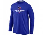 Nike Houston Texans Critical Victory Long Sleeve T-Shirt Blue