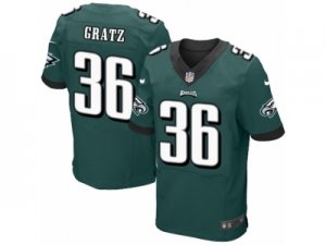 Mens Nike Philadelphia Eagles #36 Dwayne Gratz Elite Midnight Green Team Color NFL Jersey