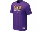 Arizona Diamondbacks Crimson Purple Nike Short Sleeve Practice T-Shirt