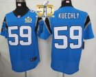 Nike Carolina Panthers #59 Luke Kuechly Blue Alternate Super Bowl 50 Men Stitched NFL Elite Jersey