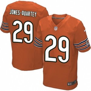 Mens Nike Chicago Bears #29 Harold Jones-Quartey Elite Orange Alternate NFL Jersey