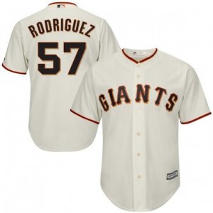 Giants #57 Derek Rodriguez Cream Youth Cool Base Jersey