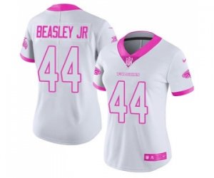 Women\'s Nike Atlanta Falcons #44 Vic Beasley Jr Limited Rush Fashion Pink NFL Jersey