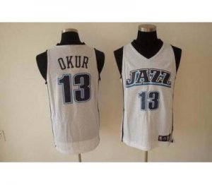 nba fans utah jazz #13 okur swingman white