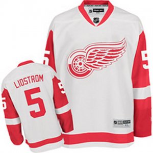 nhl deroit red wings #5 lidstrom white