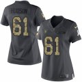 Women's Nike Oakland Raiders #61 Rodney Hudson Limited Black 2016 Salute to Service NFL Jersey