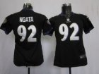 Nike Women Baltimore Ravens #92 Haloti Ngata Black Jerseys